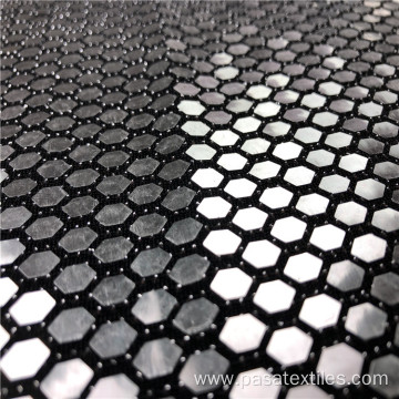 Hot Selling customize Sequin Girl Solid Knitted Korean Fabric lurex black silver With Sequin Fabric